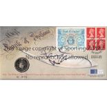 PAUL McCARTNEY AUTOGRAPH A commemorative ?2 coin First Day Cover signed on the front by the