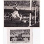 ARSENAL Two original B/W Press photographs: 5.5" X 3.5" team group 1946/7 with A. Wlilkes & Son
