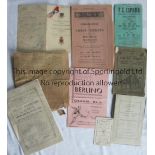 PRE-WAR PROGRAMMES Collection of pre-war football programmes including Pre WW1 as follows: 1912