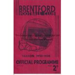 BRENTFORD Home programme v Chelsea 28/3/1936. Light vertical fold. Centre page detached. No writing.