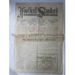 THE FOOTBALL STANDARD 1929 Complete 4 page newspaper issued 23/10/1929 including League tables,