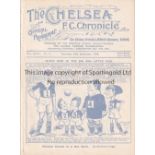 CHELSEA Home programme v Barnsley 15/9/1928. Ex Bound Volume. Generally good