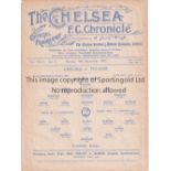 CHELSEA Single sheet home programme v Fulham London Professional Charity Fund 26/9/1927. Ex Bound