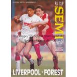 HILLSBOROUGH DISASTER MATCH 1989 Programme for the FA Cup Semi-Final at Hillsborough 15/4/1989. Very