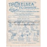 CHELSEA Home programme v Port Vale 22/1/1927. Postponed match. Ex Bound Volume. Generally good