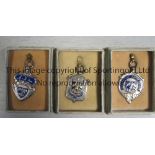 FOOTBALL MEDALS Three boxed Vaughton Limited silver hallmarked medals for the Basingstoke Junior