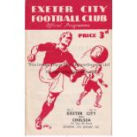 EXETER CITY Home programme v Chelsea FAC 4th round 27/1/1951. Generally good