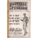 EVERTON V SHEFFIELD UNITED 1925 Programme for the League match at Everton 27/4/1925, ex-binder and
