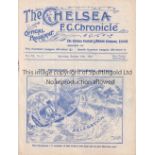 CHELSEA Home programme v Liverpool 18/10/1913. Not Ex Bound Volume. Rusty staples. Half-times in