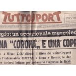 TUTTO SPORT Newspaper dated 10/5/1961 with minimal coverage of Tevere Roma v Manchester United