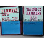 WEST HAM UNITED Two official small programme binders, one dated 1975-76, the other is undated.