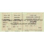 DUNDEE UNITED V BARCELONA 1987 Unused ticket with 2 counterfoils for the UEFA Cup quarter-final at