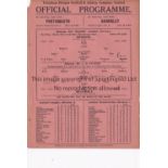 ARSENAL V MILLWALL AT TOTTENHAM 1931 Single sheet programme for the London Challenge Cup Semi-