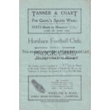 HORSHAM V EASTBOURNE 1930 Programme for the Sussex County League match at Horsham 15/2/1930,