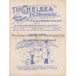 CHELSEA WOOLWICH ARSENAL 1907 Programme (gatefold) at Chelsea 9/11/1907. Not Ex Bound Volume. Some
