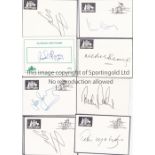 AUSTRALIA TEST CRICKETERS Approximately 60 signed white cards signed by players from the 1990's