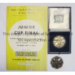 FOOTBALL MEDALS Two Star medals housed in a Bravingtons Box for The Star Junior Football