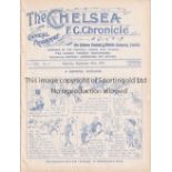 CHELSEA Home programme v Sheffield United 22/9/1923. Ex Bound Volume. Generally good