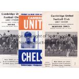 CAMBRIDGE UNITED 1969/70 / LAST BEFORE ENTERING THE LEAGUE Total 23 programmes. 12 Homes 1969/70 v