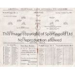 ARSENAL Home programme v Aston Villa 31/10/1931. Some slight foxing. No writing. Generally good