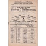 DARLINGTON V ACCRINGTON STANLEY Single sheet programme for the League match at Darlington 3/5/