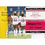 FOOTBALL PROGRAMMES Thirteen programmes including Burnley v Reims 60/1 EC, Hungary v Uruguay 18/4/