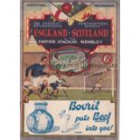ENGLAND V SCOTLAND 1932 Programme for the International at Wembley. Good