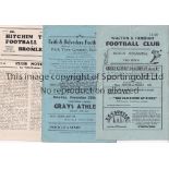 NON-LEAGUE FOOTBALL PROGRAMMES 1940'S Twelve sub-standard programmes: Walton & Hersham v Erith &