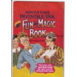 ADVENTURE MAGAZINE BOOKLET 1939 Invisible Ink Fun and Magic Book, rusty staple. Generally good