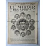 FRANCE V ENGLAND 1921 Le Miroir Des Sports 12/5/1921 with portraits of the French team to play
