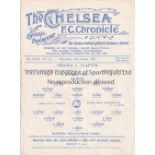 CHELSEA Single sheet home programme v Clapton Orient London Challenge Cup 1st Round 19/10/1927. Ex