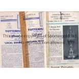 TOTTENHAM HOTSPUR 1960/1 Thirteen homes in their Double Season v. Arsenal tape on spine, Chelsea,