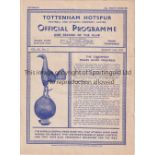 TOTTENHAM HOTSPUR Programme for the Public Practice match, Whites v Reds 16/8/1947, slightly