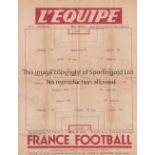 1956 EUROPEAN CUP FINAL Real Madrid v Stade de Reims played 13/6/1956 at Parc des Princes, Paris.