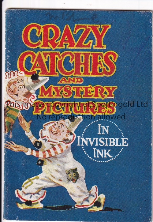 ADVENTURE MAGAZINE BOOKLET 1939 Crazy Catches and Mystery Pictures In Invisible Ink, rusty staple.