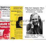 NON-LEAGUE FOOTBALL PROGRAMMES Forty programmes for Friendlies with the majority being 1980's.