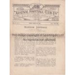 ENGLAND AT ARSENAL 1923 Home programme for the match v Belgium played at Highbury 19/3/1923. Arsenal