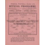 ARSENAL Single sheet home programme v. Brentford FL South 16/10/1943, slightly creased, team changes