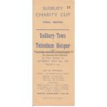 TOTTENHAM HOTSPUR Programme for the away Sudbury Charity Cup Final v Sudbury Town 14/5/1955. Good