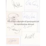 INTERNATIONAL FOOTBALL AUTOGRAPHS Approximately 60 signed white cards of players from many countries