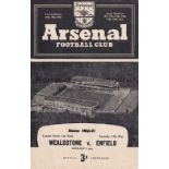 NEUTRAL AT ARSENAL 1961 Programme for the London Senior Cup Final, Wealdstone v Enfield 13/5/1961,