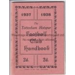 TOTTENHAM HOTSPUR Official handbook for season 1937/8, staple rusted away Generally good