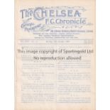 CHELSEA Home programme v Dulwich Hamlet London Challenge Cup 1st Round 14/10/1929. Ex Bound