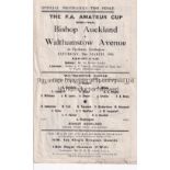 AMATEUR CUP SEMI-FINAL AT DARLINGTON 1945 For page programme for Bishop Auckland v Walthamstow