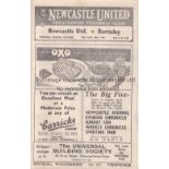 NEWCASTLE UNITED V BARNSLEY 1948 Programme for the League match at Newcastle 25/3/1948. Good