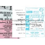 NON-LEAGUE FOOTBALL PROGRAMMES Thirty nine programmes for Friendlies against Foreign opposition