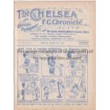 CHELSEA Home programme v Burnley 2/10/1920. Ex Bound Volume. With portrait insert of William