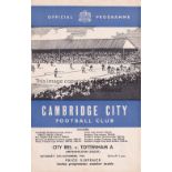 TOTTENHAM HOTSPUR Programme for the away Metropolitan League match v Cambridge City 14/11/1964.