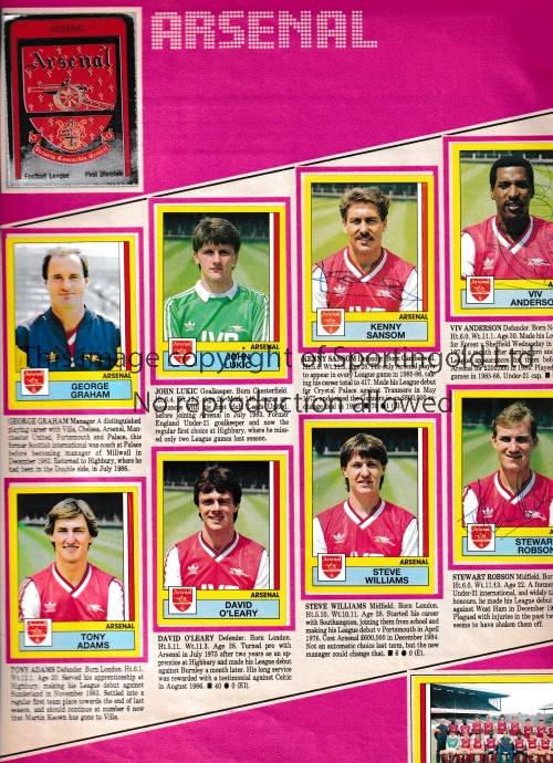 AUTOGRAPHS / PANINI STICKER ALBUM 1987 Album for Football 87 with 472 stickers and includes