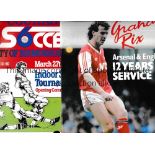 ARSENAL Five away programmes in which Arsenal appeared v. PAOK 97/8 UEFA Cup, Werder Bremen 83/4